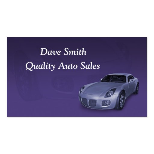 Auto Sales and Service Business Card Template (front side)