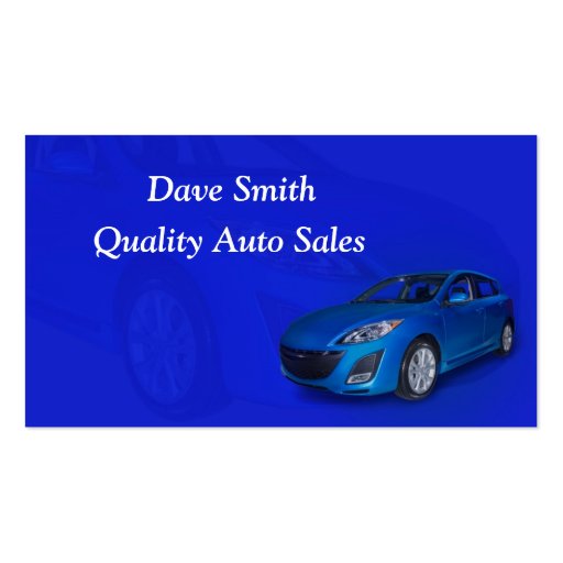 Auto Sales and Service Business Cards (front side)