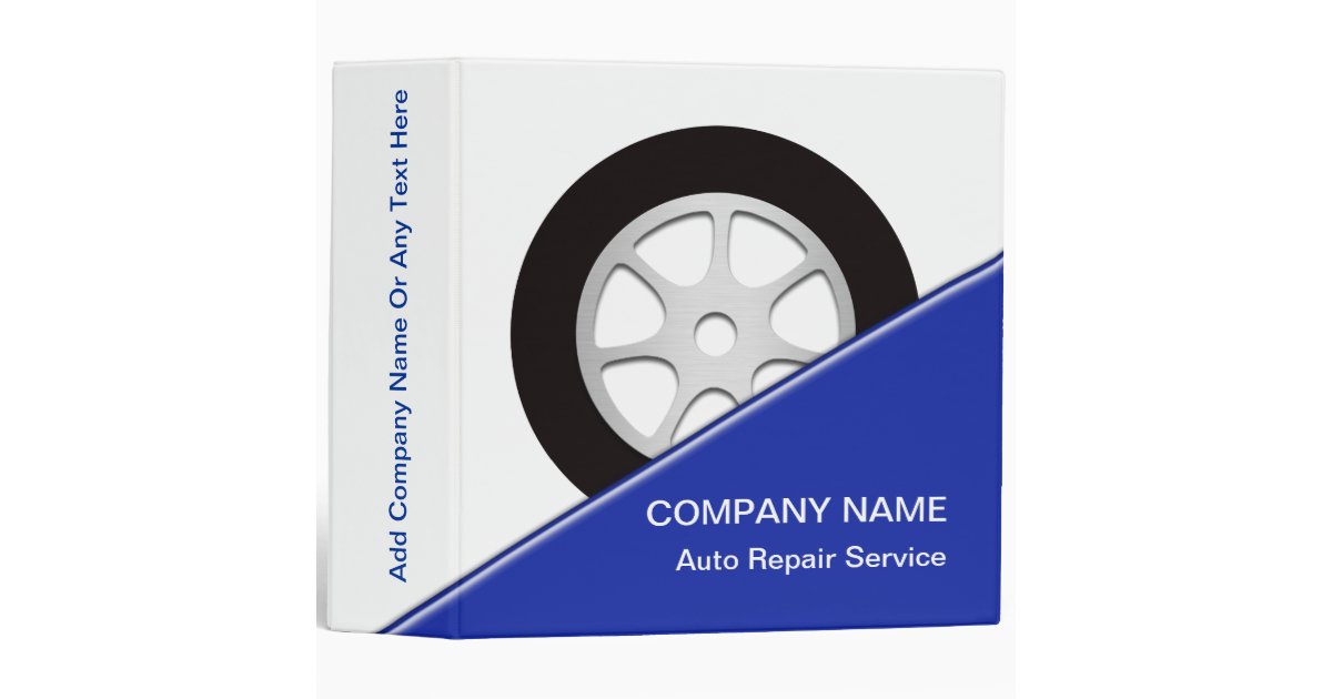 Auto Service Binder Zazzle