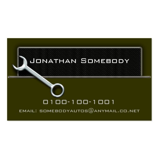 Auto Trade Business Card Template 1 (front side)