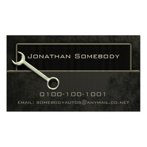 Auto Trade Business Card Template 16 (front side)