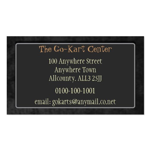 Auto Trade Business Card Template 6 (back side)