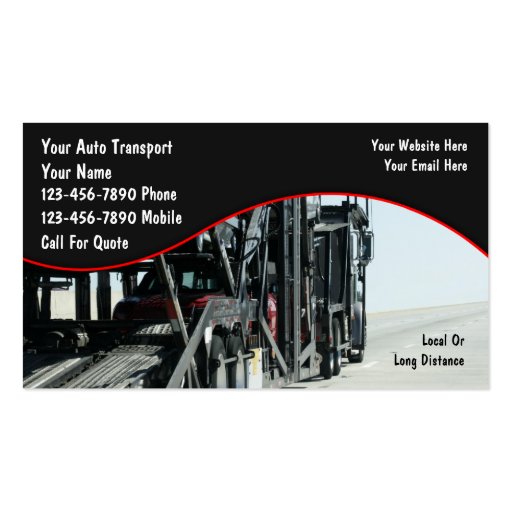 Auto Transport Business Cards