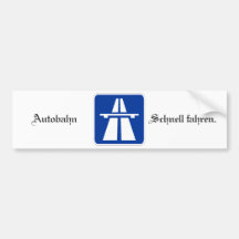 Autobahn Bumpersticker Bumper Sticker