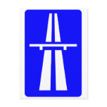 Autobahn Sign Post Card