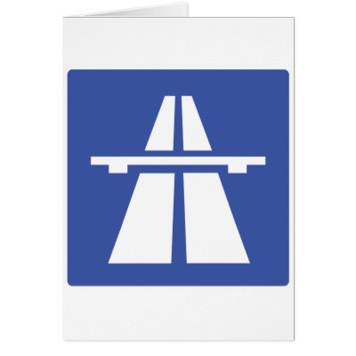 Autobahnschild Greeting Cards by TomaniacLines