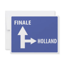 Autobahnschild Finale Holland invitations
