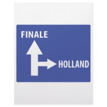 Autobahnschild Finale Holland letterhead