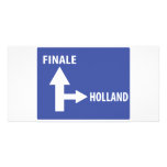 Autobahnschild Finale Holland Personalized Photo Card