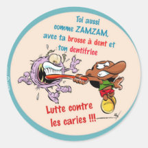 Autocaollant ZAMZAM dentiste Etiqueta