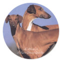AUTOCOLLANTS Deux Azawakhs stickers