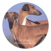 AUTOCOLLANTS Deux Azawakhs stickers