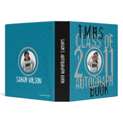 Autograph Graduation Book Binder Blue by pixibition
