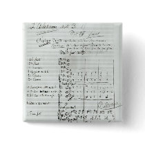 Autograph Score of Act III Pinback Button