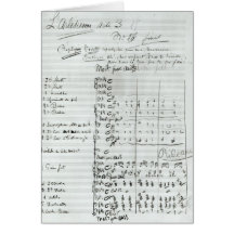 Autograph Score of Act III Card