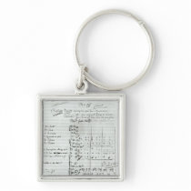 Autograph Score of Act III Key Chain