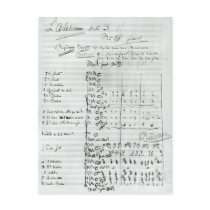 Autograph Score of Act III Postcards
