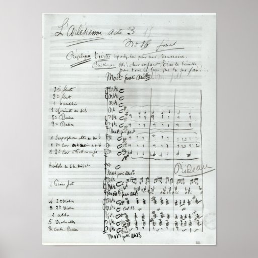 Autograph Score of Act III Posters
