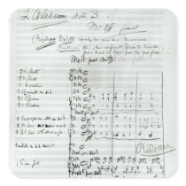 Autograph Score of Act III Square Stickers
