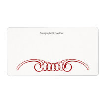 Autographed by Author Bookplate Personalized Shipping Labels