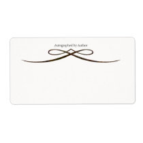 Autographed by Author Bookplate Shipping Labels