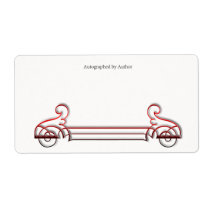 Autographed by Author Bookplate Personalized Shipping Label