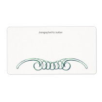 Autographed by Author Bookplate Custom Shipping Labels
