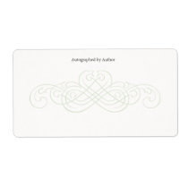 Autographed by Author Bookplate Custom Shipping Label