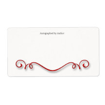 Autographed by Author Bookplate Custom Shipping Labels