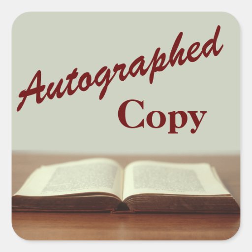 Autographed Copy Book Stickers for Author Signings Zazzle