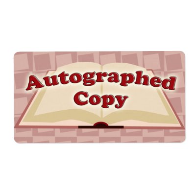 Autographed Copy Stickers Custom Shipping Label by Writersfort