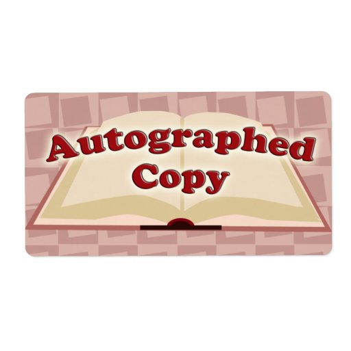 Autographed Copy Stickers Label Zazzle