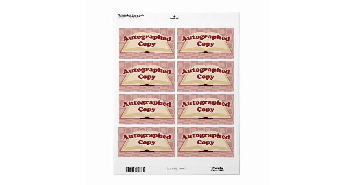 Autographed Copy Stickers Label Zazzle