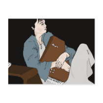 Autoharpist Postcard