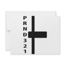 automatic gear-shift lever icon personalized invitation