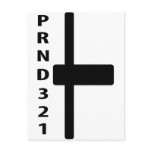 automatic gear-shift lever icon postcards
