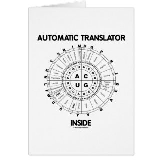 Automatic Translator Inside (RNA Codon Wheel) Greeting Cards