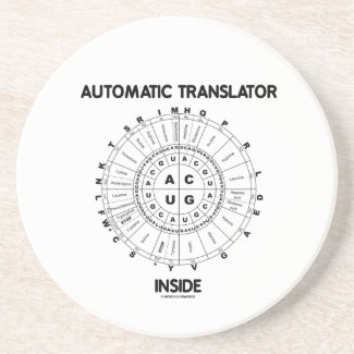 Automatic Translator Inside (RNA Codon Wheel) Drink Coasters