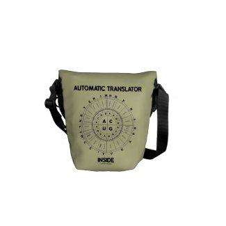 Automatic Translator Inside (RNA Codon Wheel) Courier Bag