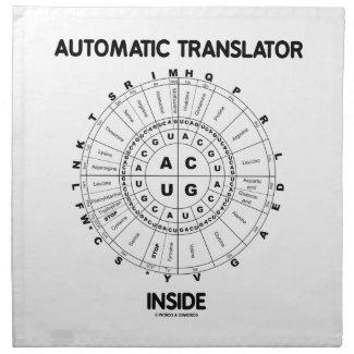 Automatic Translator Inside (RNA Codon Wheel) Napkin