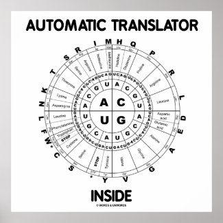 Automatic Translator Inside (RNA Codon Wheel) Posters