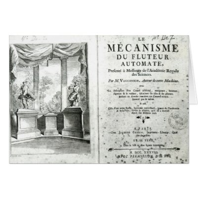 Automatons, illustration of the frontispiece greeting card by bridgemanart