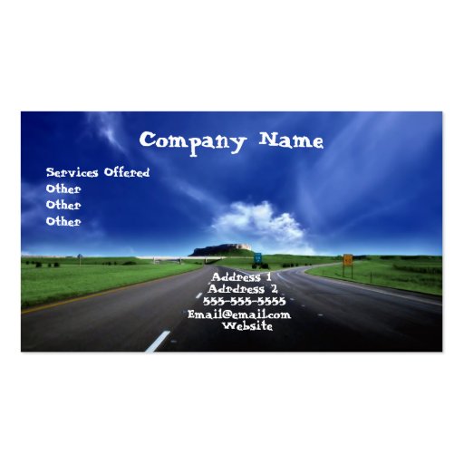Automobile Business card (front side)