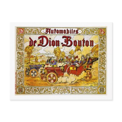Automobiles de Dion-Bouton Post Card by scenesfromthepast