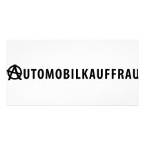 Automobilkauffrau icon photo cards