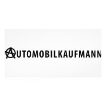 Automobilkaufmann icon photo card template