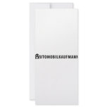 Automobilkaufmann icon rack card design