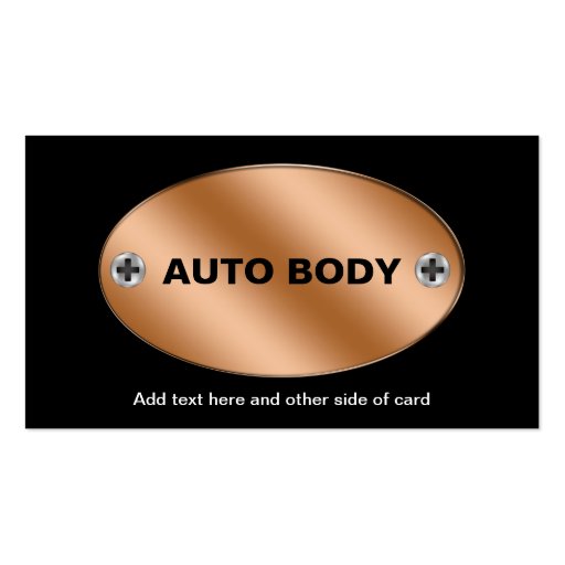 Automotive Body Repair Business Cards (front side)