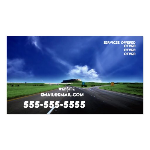 Automotive Business card (back side)