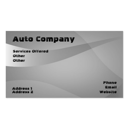 Automotive Business card (front side)